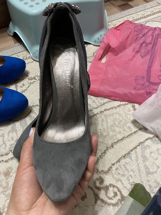 Туфли, натуральная замша.