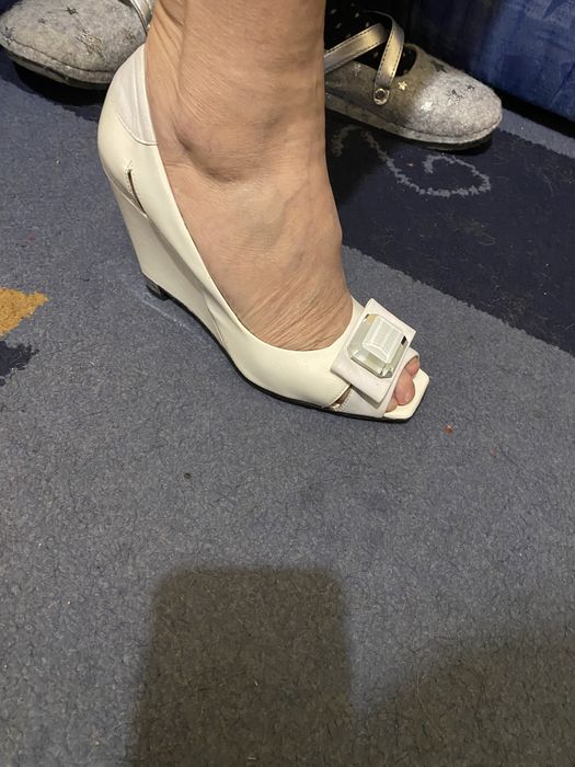 Pantofi originali Luciano Barachini superbi piele lacuita decupati 38