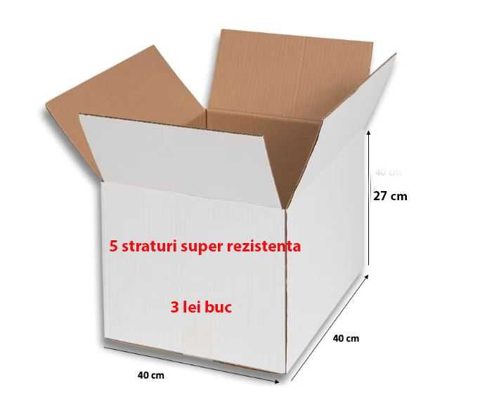 cuti din carton 5 straturi  rezistente 40 cm latime 40 cm lun 27 inalt