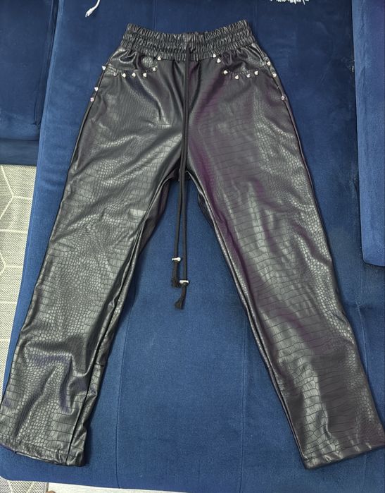 pantaloni piele piton young rich white