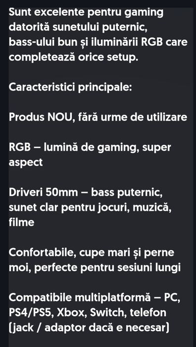 Căști PC și laptop gaming