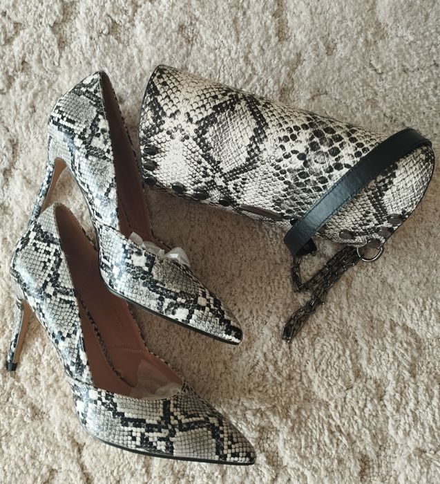Обувки Paolo Botticelli + дамска чанта със змийски принт