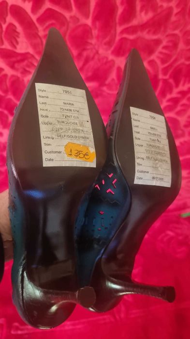 Pantofi stiletto turquoise
