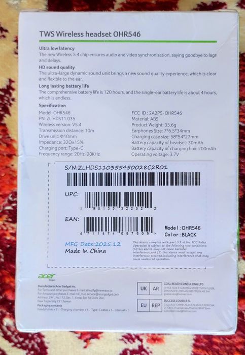 Casti Acer wireles