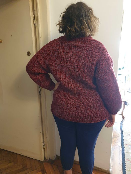 vand pulover lana tricotat manual marime XXL
