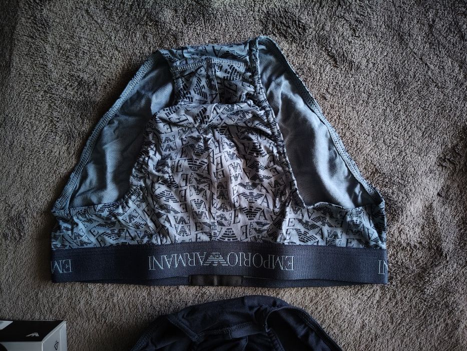 Emporio Armani set 3 chiloți bărbătești culoare bleumarin-albastru  mărimea S noi originali