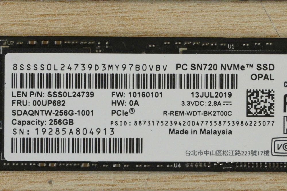 256GB Nvme SSD m.2 WD SN720 SN730 OEM - gen3 3150/2100mbs 250GB/ вкл. ДДС