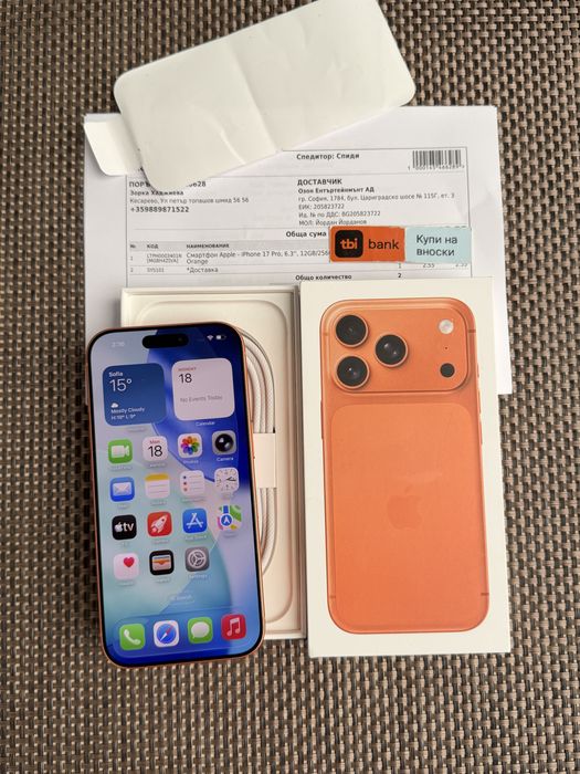 НОВ! *ЛИЗИНГ* iPhone 17 Pro 256Gb Cosmic Orange 24М ГАРАНЦИЯ