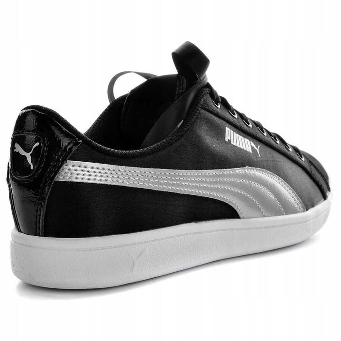 %ПРОМО% PUMA № 38 – Дамски обувки сатениран ефект BLACK & SILVER нови