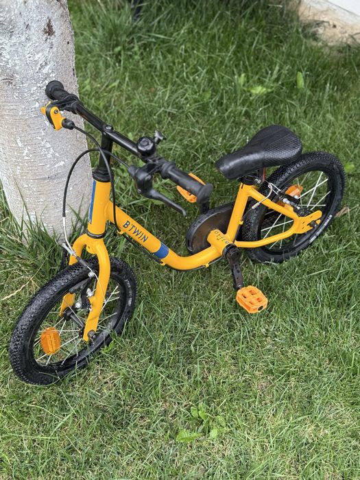 Bicicletă copii B’TWIN Discover 900, 2 în 1 (fără pedale + cu pedale), 14”