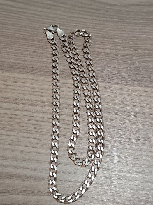 Масивен сребърен ланец и гривна проба 925