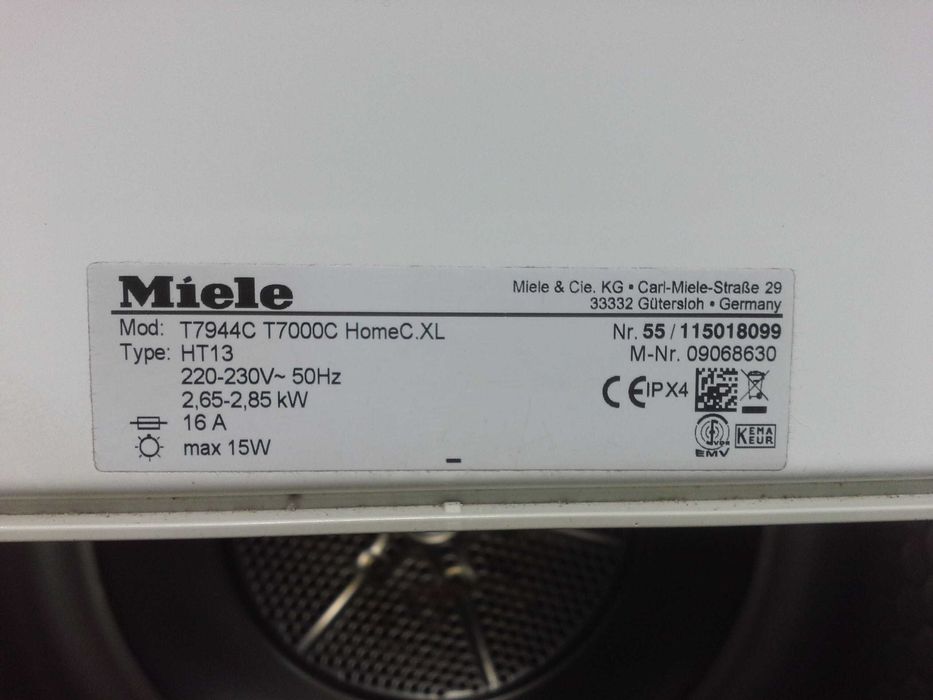 Сушилня Miele  Gala Grande XL T7000C