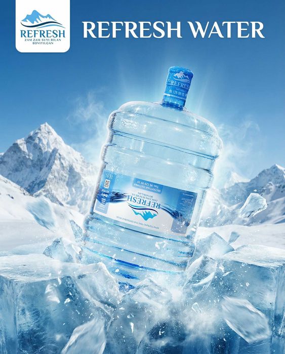 Refresh water .  Toza ichimlik suvi