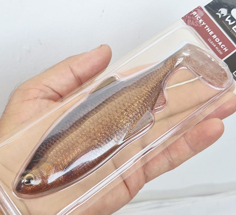 Shad Westin Ricky the Roach Shadtail, 14cm, 42gr,  Real Clear Rudd Bulk.