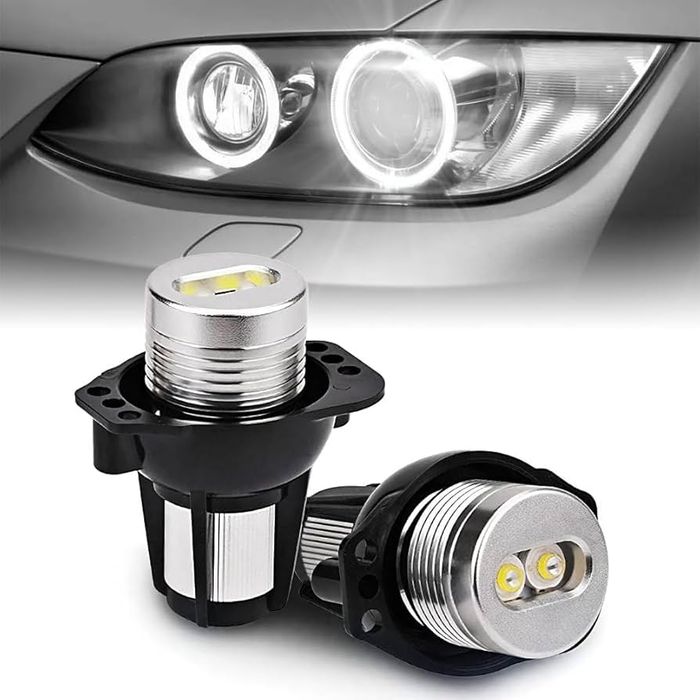 Set 2 LED Marker Angel Eyes BMW E90 Seria 3, 6W, Alb Puternic, Fără Eroare