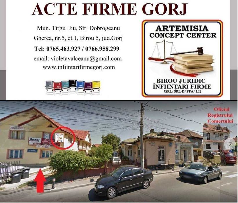 Înființări, modificări, radieri firme: SRL/PFA/I.I, ștampile