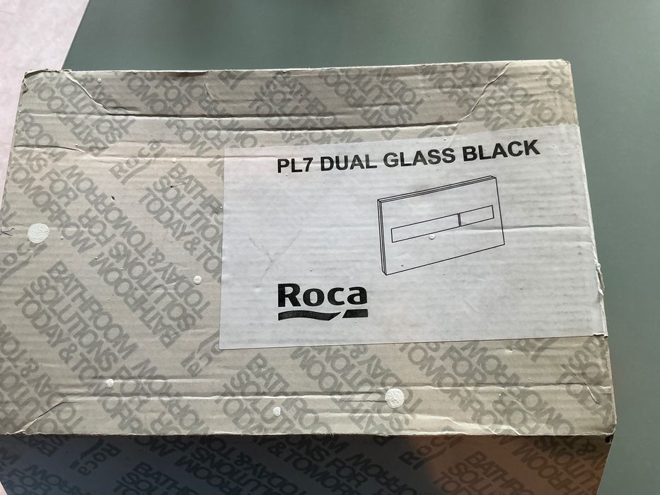 Нов Двоен Бутон Roca PL7 Dual Glass Black Черен