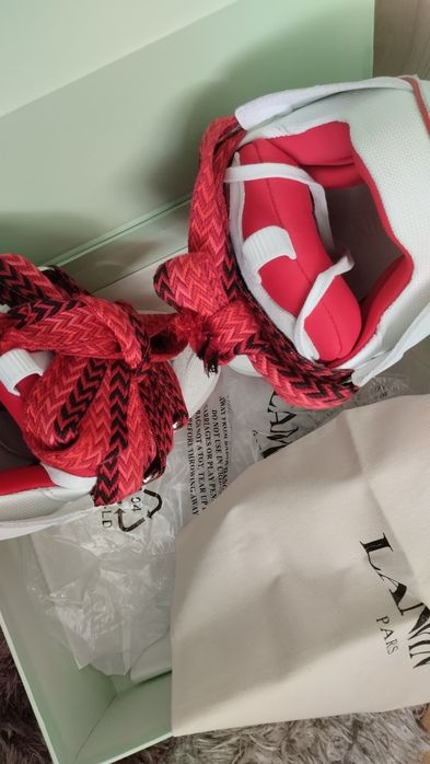 Lanvin Curb Red White