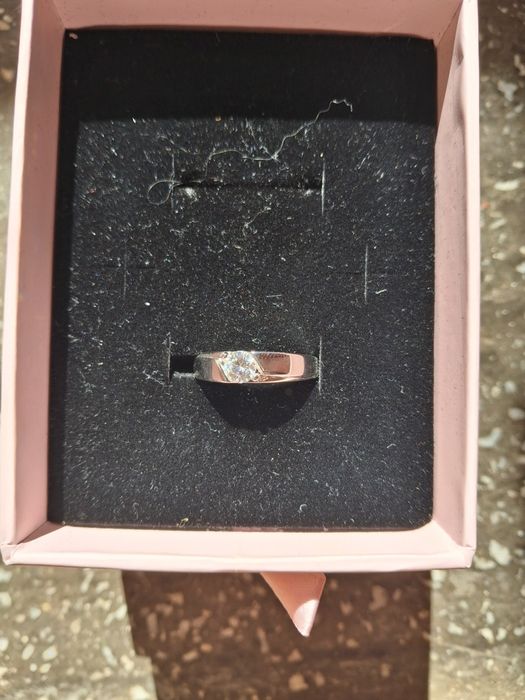 Inel argint S925 cu moissanite 0.50ct