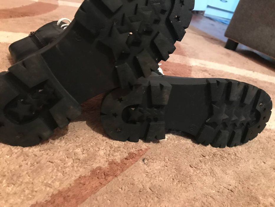 Берцы, 37 размер, белая шнуровка