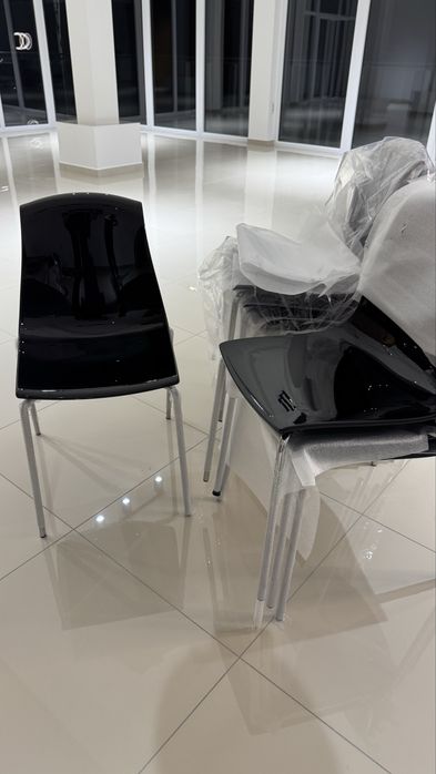 LUX Set scaune moderne design elegant Allegra NOI