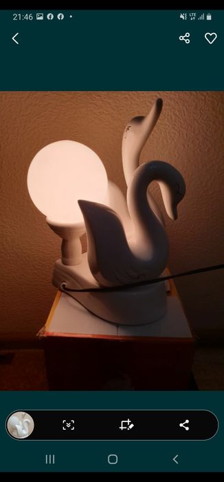 Светильник лебеди в хорошем состоянии