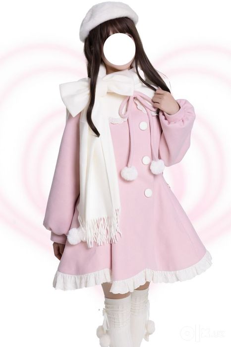 Y2K Пальто зимнее японское Lolita fashion