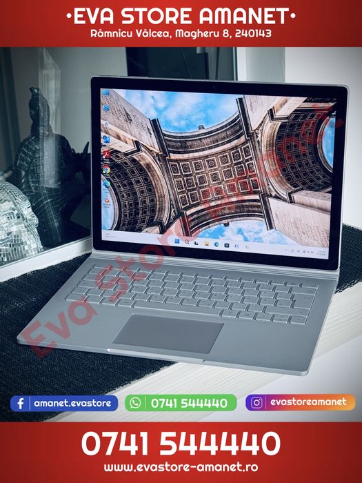 Laptop 2-in-unu Microsoft Surface Book 2 13.5” Touch i5-8350U 8GB RAM 256GB SSD