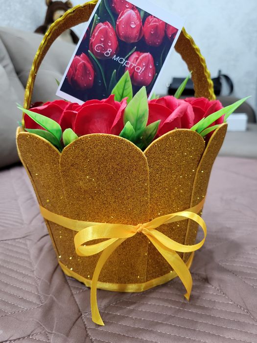 Букеты из мыла к 8 марта