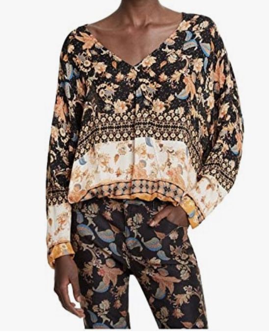 Bluza casual lejera Desigual, vascoza 100%, marimea L.