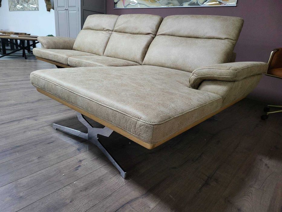 Бежов ъглов диван от плат "Bolsano"