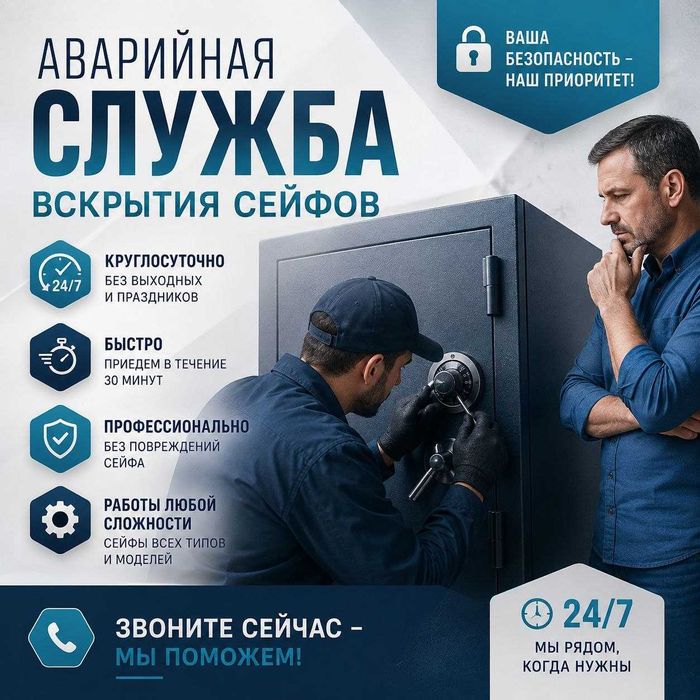 Открыть сейф*Вскрытие сейфов|Ремонт замков,Вскрытие авто,Квартиры*