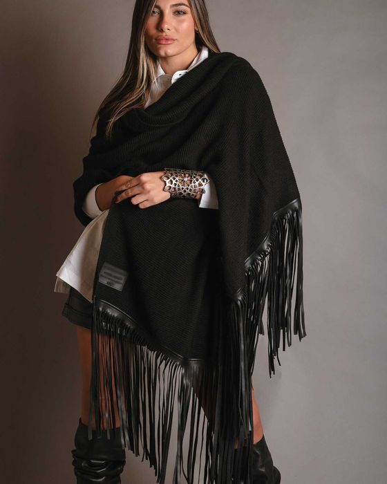 Capa / sal negru gros superb office calduros