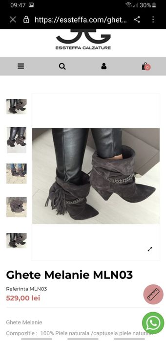 Ghete superbe gri 36!