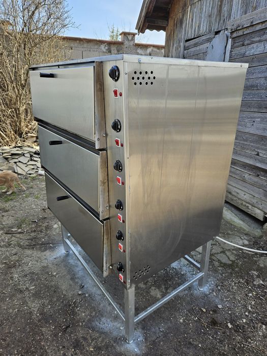 Фурна Печка за Закуски Пици Хляб 6 тави 60/40см. Трифазна