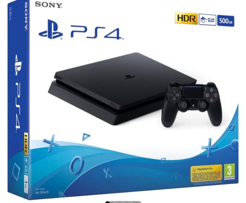 PS4 slimConsola Sony Playstation 4 Slim- (PS4), 500 GB, Neagra