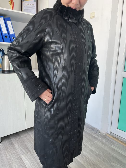 Дубленка с норковым воротником