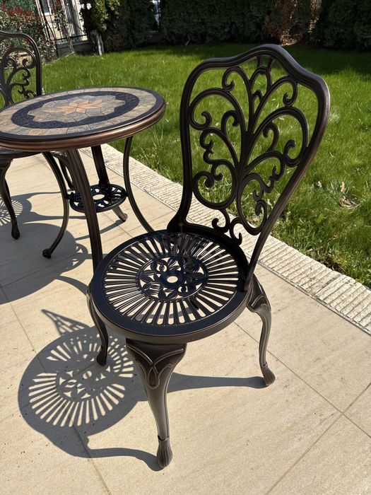 Градински стол и маса от алуминий,външни мебели