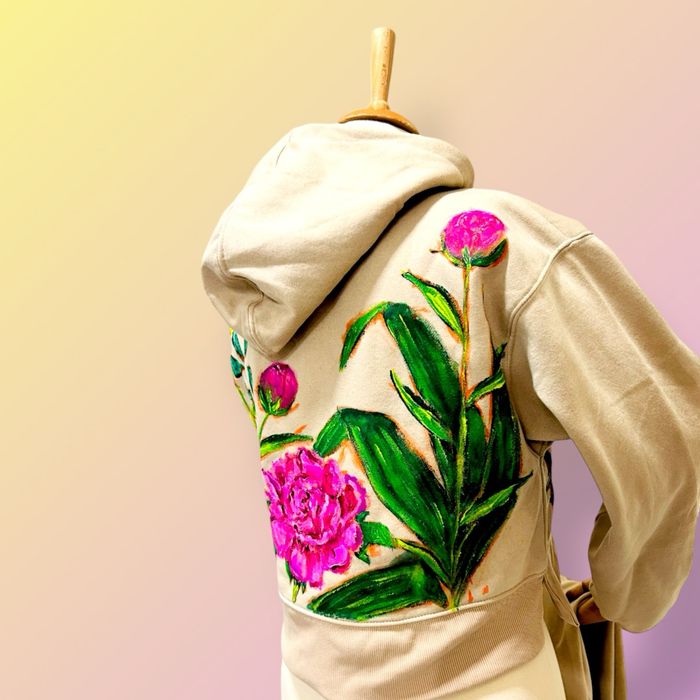 Ръчно рисуван сет с божури