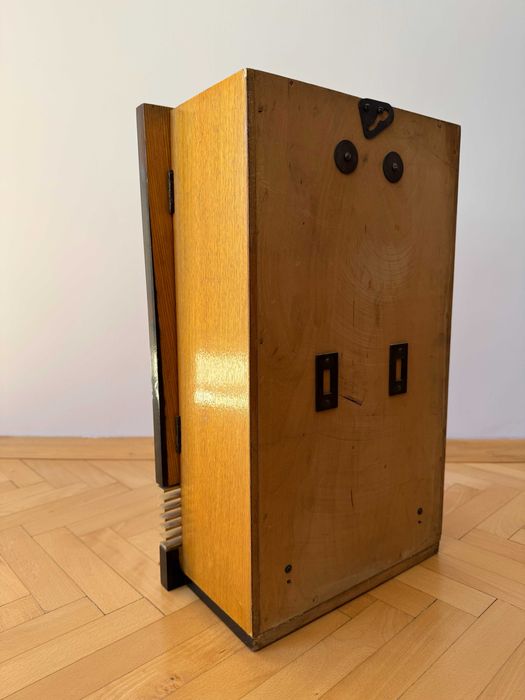 Стари луксозни ретро соц стенни дървени часовници Янтарь СССР - 2 броя