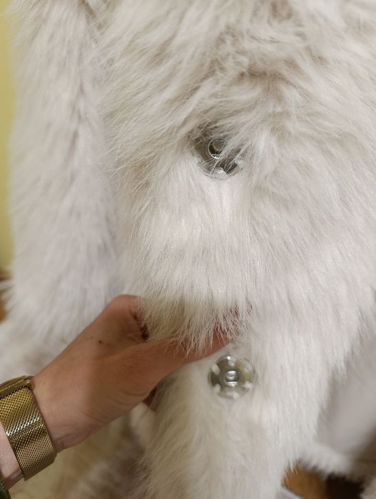 Дамско пухено палто от изкуствен косъм