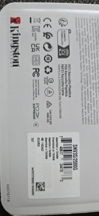 Kingston NV3 SSD Nou 2TB PCI Express 4.0 x4 M.2 2280 6000mb/s