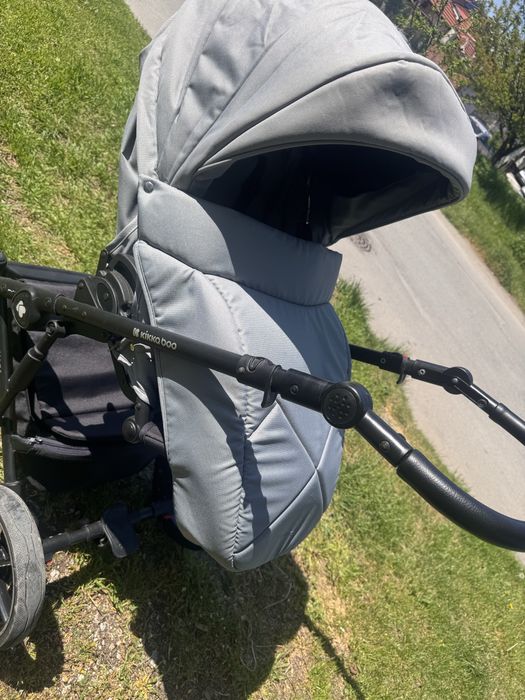 Бебешка комбинирана количка 2 в 1 KikkaBoo - Amani, Сива