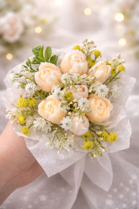 Букет из цветов( свечи)