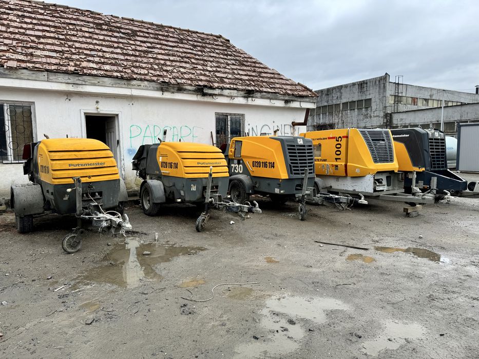 Inchiriez pompa de beton stationara Putzmeister radier fundatii cofraj