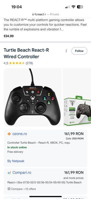 Controller pe fir Xbox Series S/X One PowerA / TurtleBeach defecte