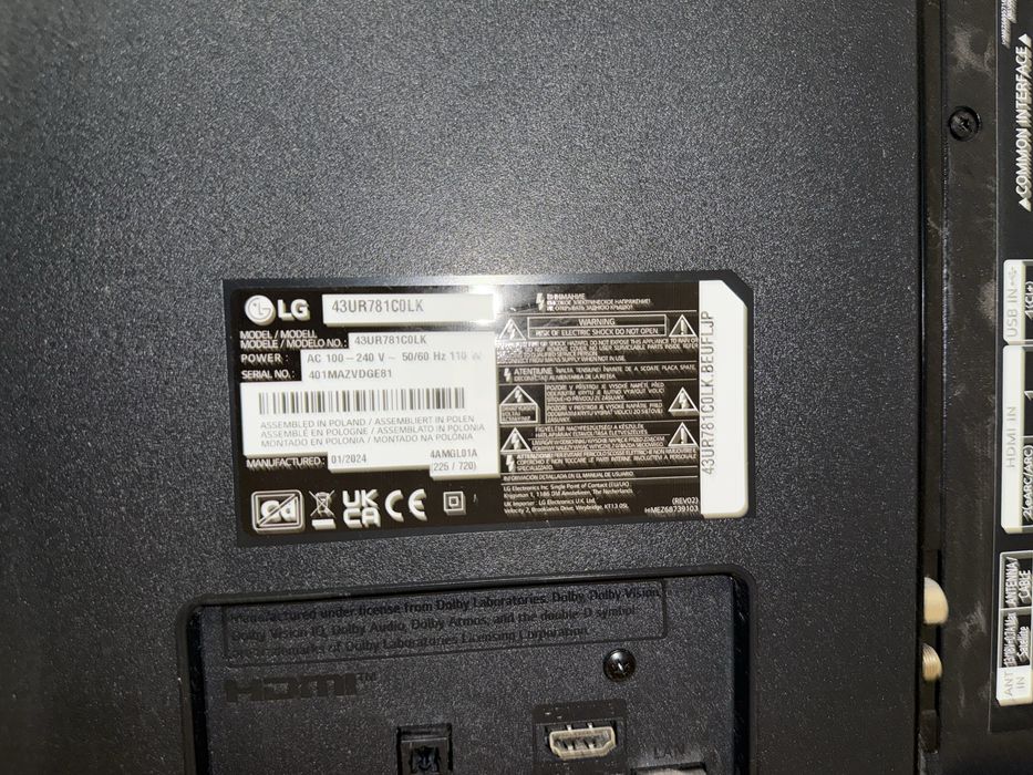 Телевизор LG 43”