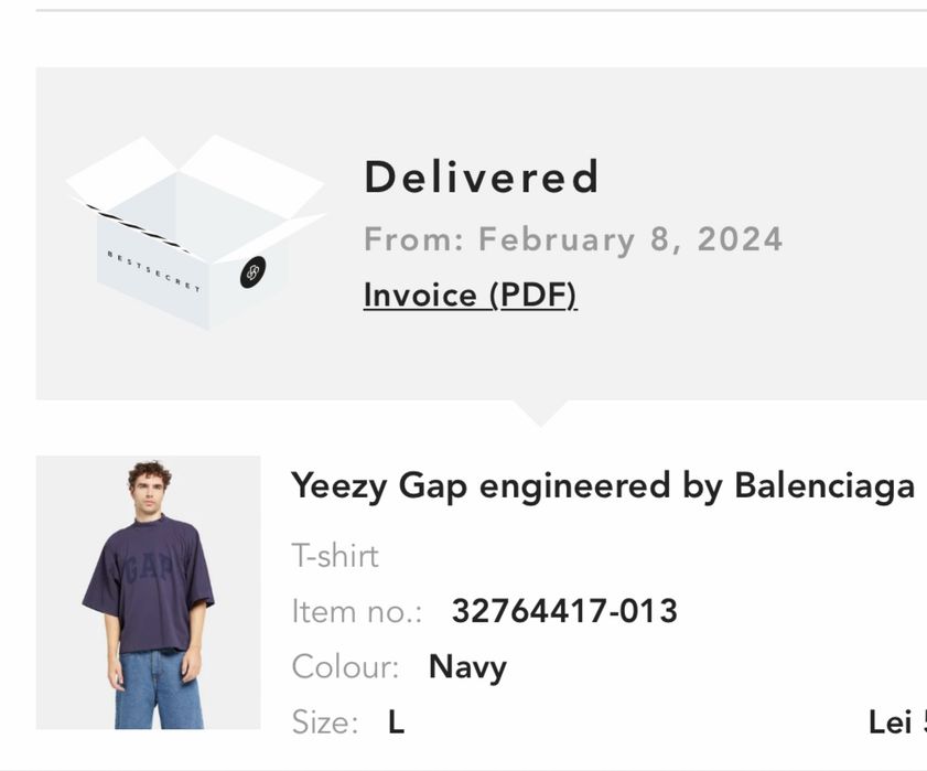 Tricou Yeezy Gap Balenciaga