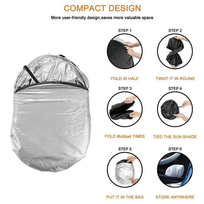 Parasolar AUTO Parbriz Dedicat BMW Seria 5 F10 150x70cm, Ultra Pliabil