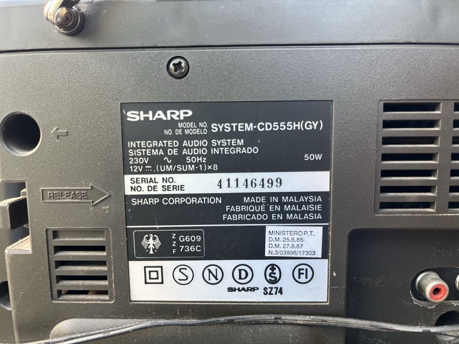 Радиокасетофон Sharp cd -555H(GY)